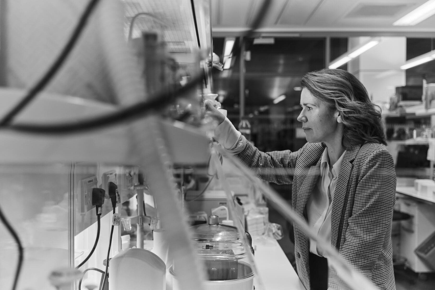 Image of a researcher in their lab.