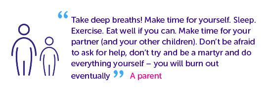 Quotes from parents - take deep breaths.