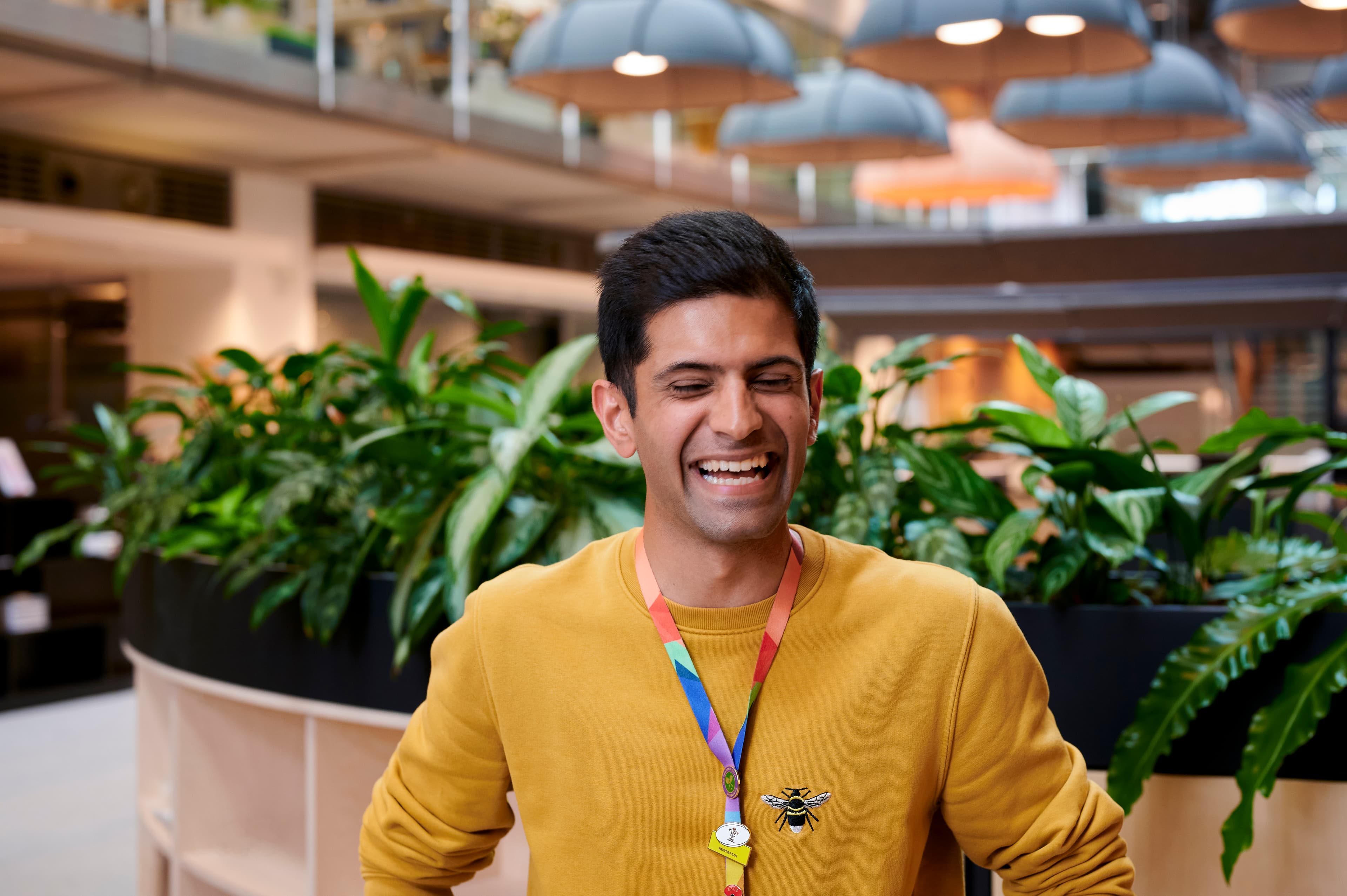 male worker in office.