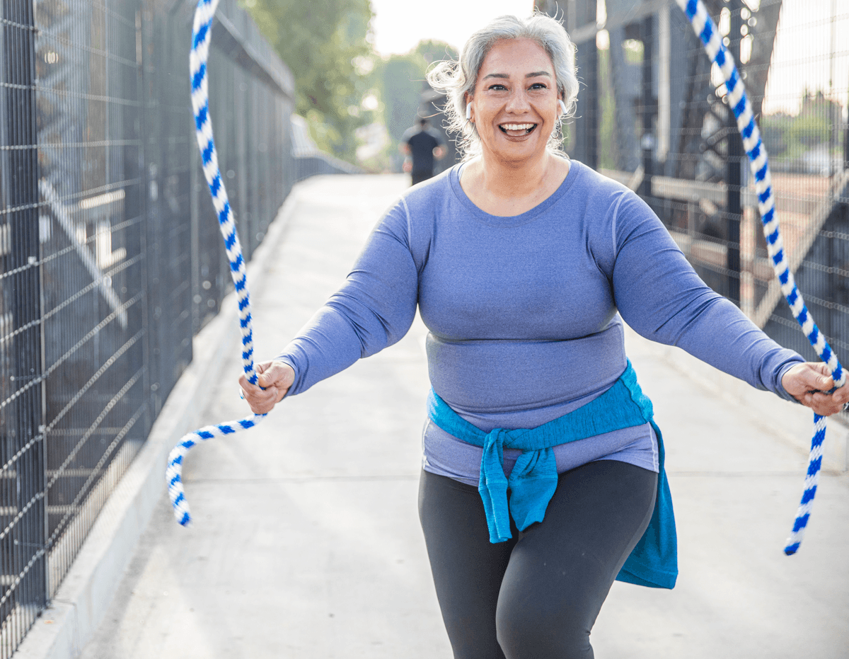 person skipping image.