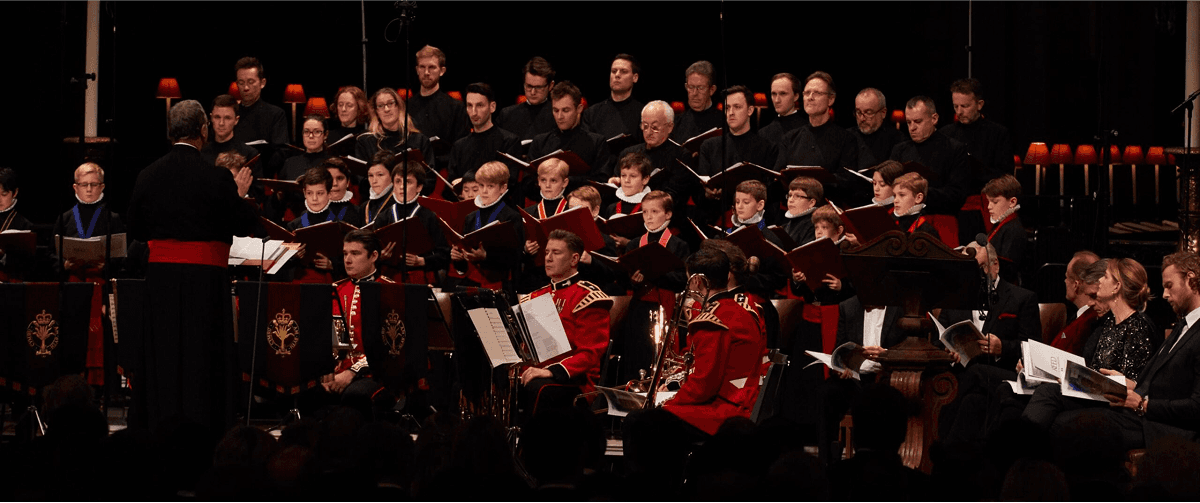 A photo taken at the Cancer Research UK Carol Concert at St Paul’s Cathedral in 2019.