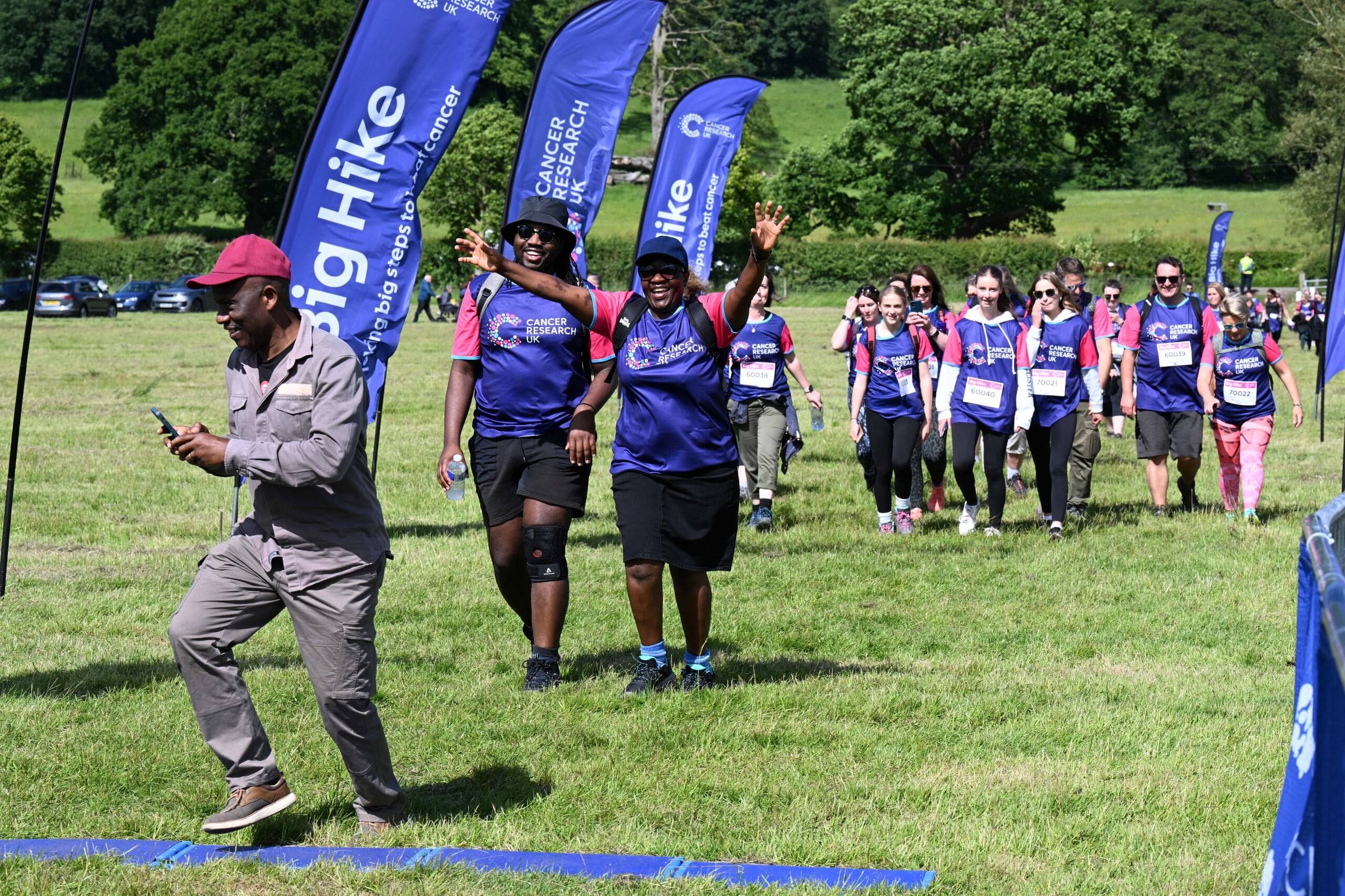 2 Big Hike participants at the finish line.