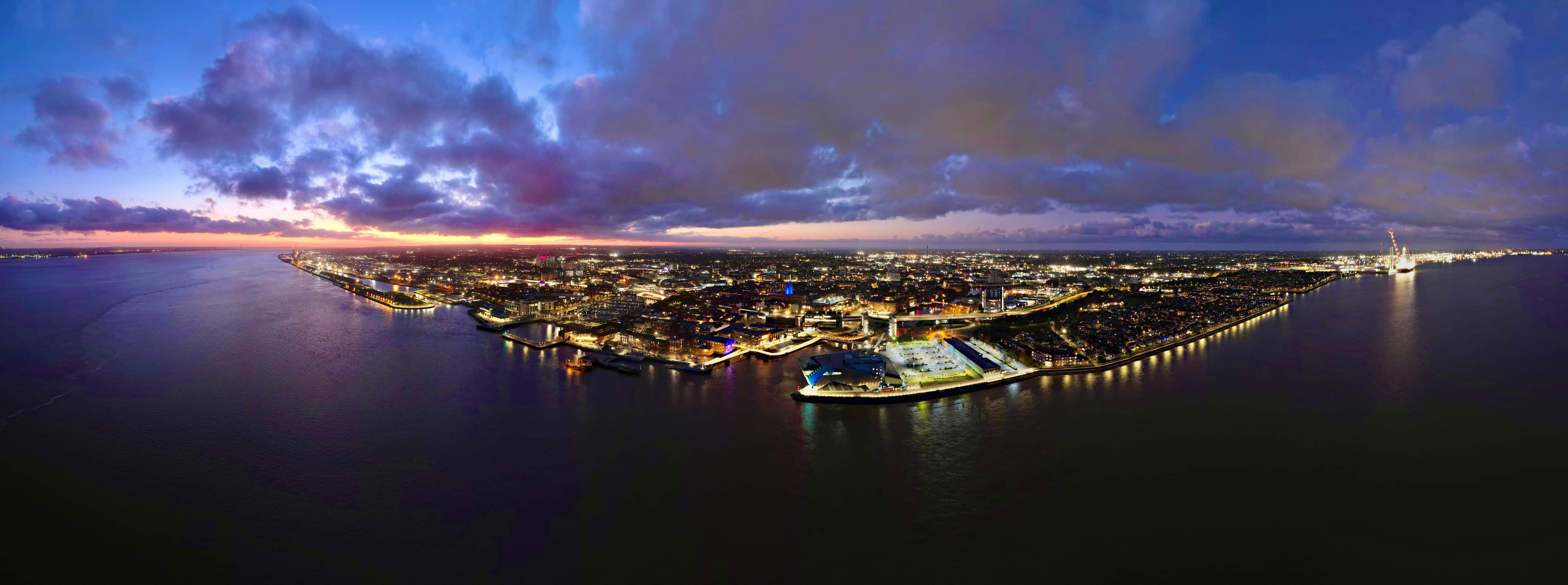 Aerial panoramic shot over hull at night,Kingston upon Hull,United Kingdom,UK - stock photo
Beats Cancer stock image.