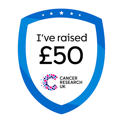 I've raised £50 blue outline shield badge.