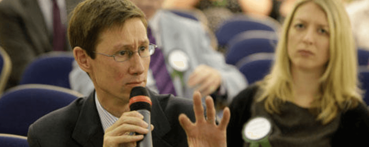 Government minister being interviewed.