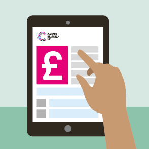 An illustration of a Giving Page on a tablet.