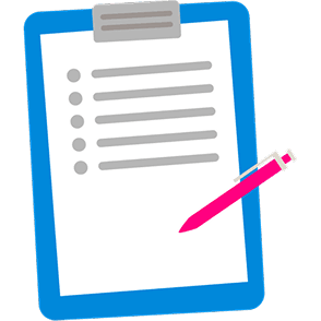 An illustration of a clipboard.