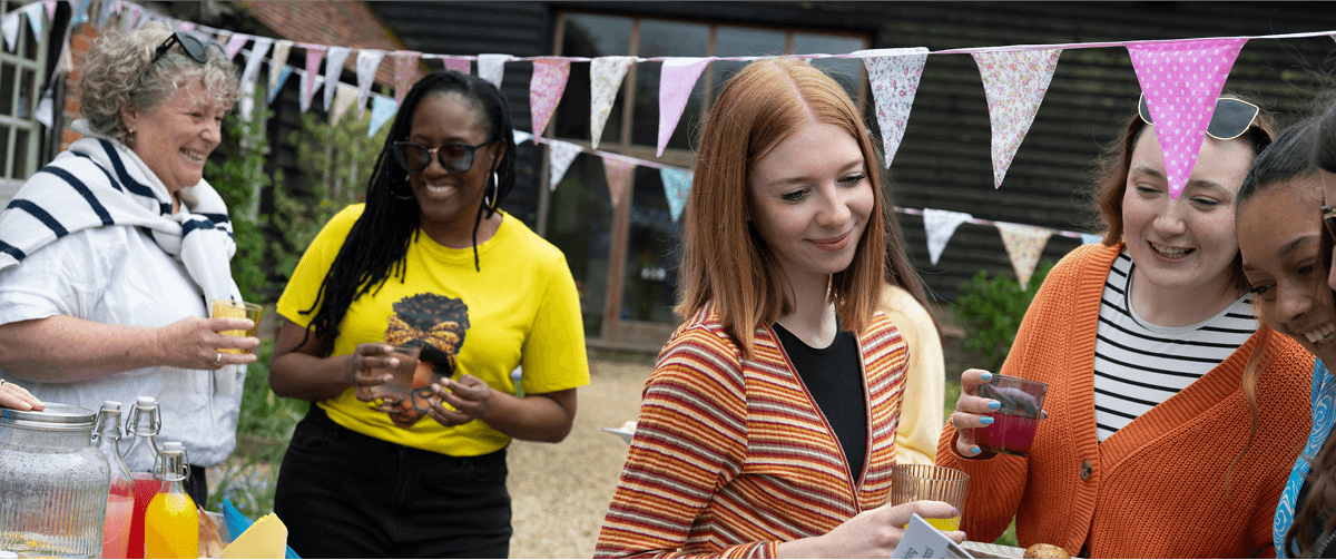 A photo of Cancer Research UK supporters at a fundraising event.