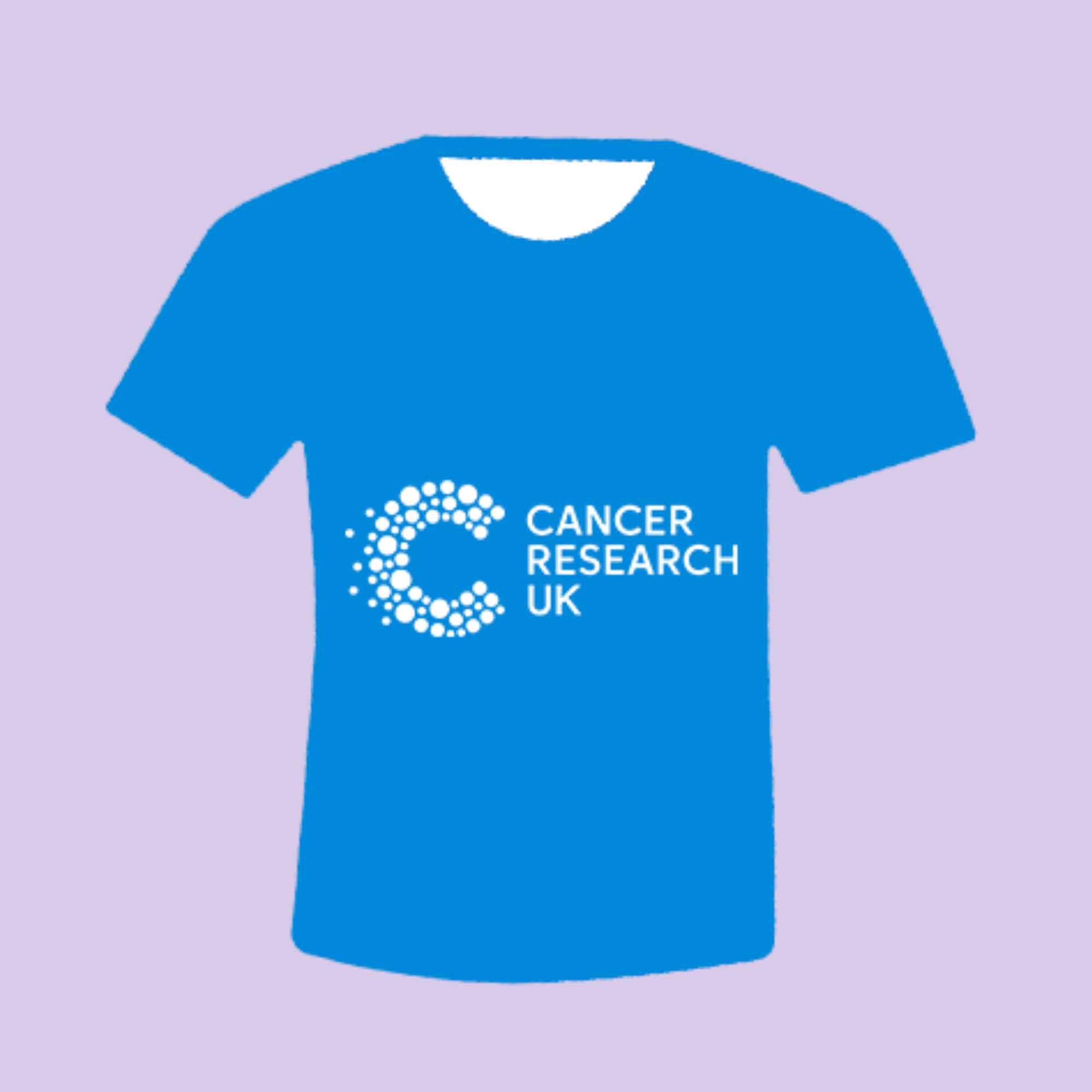 Illustration of the cruk t shirt against a purple background.