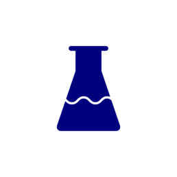 navy icon of a lab flask